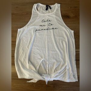 Betsey Johnson “Take me to Paradise” Tie Front Tank S